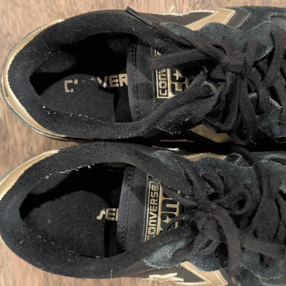 Converse Cons Black and Gold Sneakers - Picture 5 of 7
